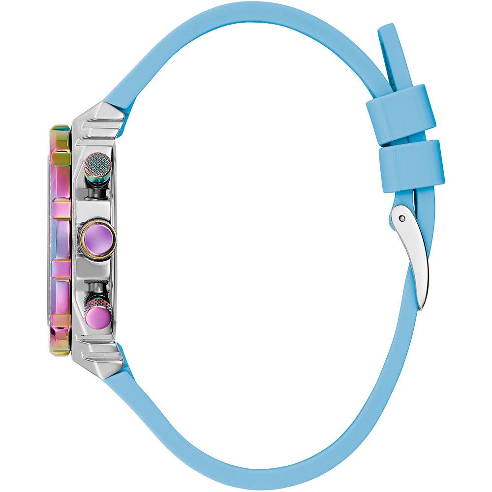 Guess Fusion Pink Stainless Steel & Leather Over Silicone Ladies' Quartz GW0553L5 Watch