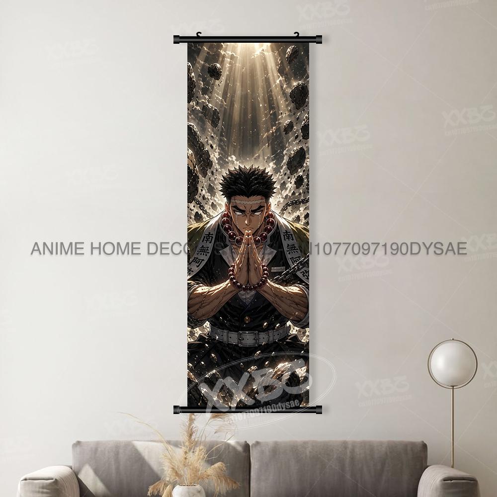Demonen doder: Kimetsu No Yaiba Print Anime Poster Anime Muurkunst Schilderijen en Posters Decoratie Huis Canvas Hangend Schilderij (as the picture,25x75cm(10x30inch))