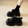 Big head lace-up small leather shoes women's 2025 spring new platform versatile British college style retro jk loafer single shoes