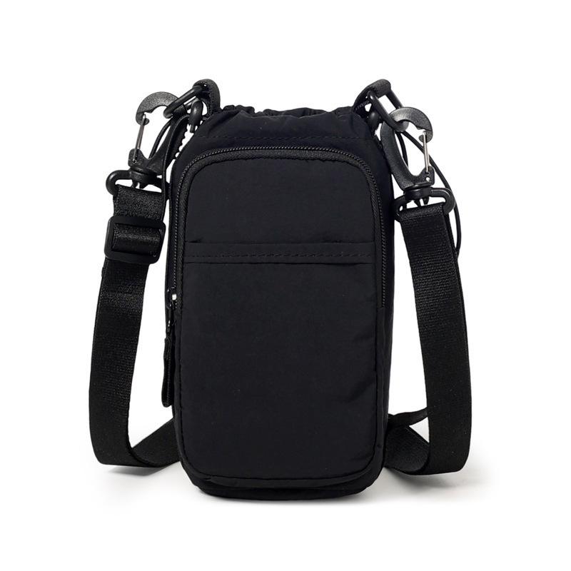 Unisex Crossbody Water Bottle & Phone Bag - Casual Outdoor Storage Bag with Front Pocket