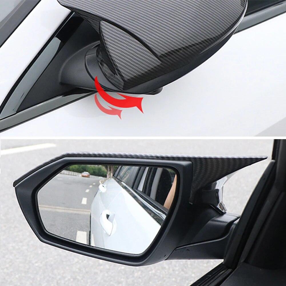 2X Carbon Fiber Car Rearview Mirror Cover Side Door Mirror Shell Decoration Trim for Hyundai Elantra AD 2016 2017 2018