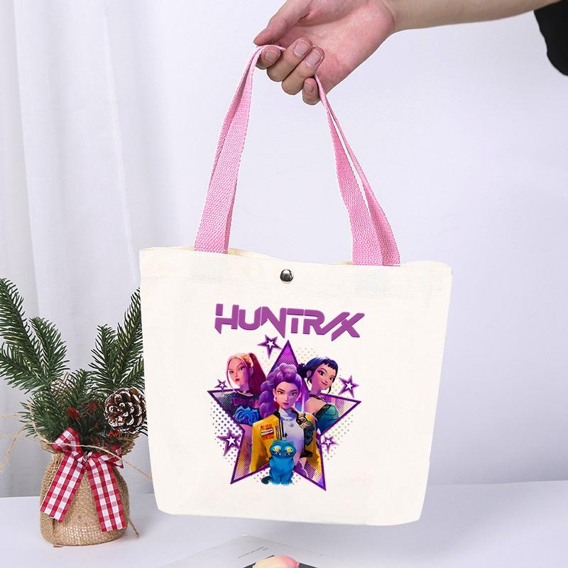 K-Pop Anime Cartoon Printed Student Large Capacity Portable Shoulder Bag Fashion Casual Canvas Bag