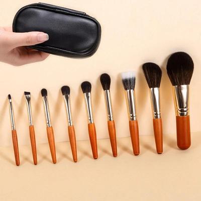 9 Stuks/lot Mini Make-up Kwast Set Draagbare Reis Cosmetische Kwasten Kit Oogschaduw Foundation Poeder Kwasten Schoonheids Make-up Tools