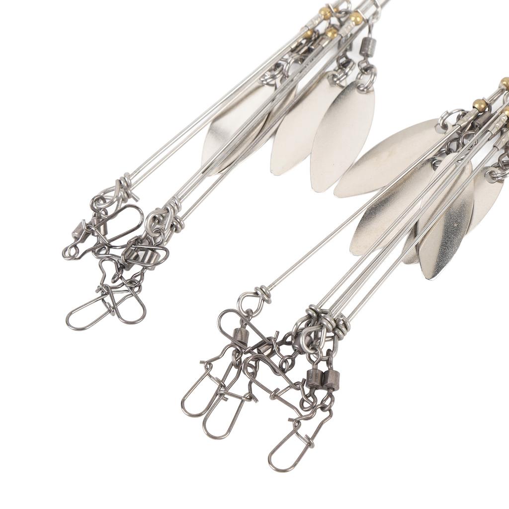 5 Pcs Fishing Rigs Lures Stainless Steel Rustproof High Flexibility Umbrella Fishing Rig Kit for Bass