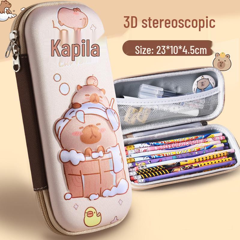 Capybara Pencil Case for Kids, Large Capacity, Cute and Popular Design