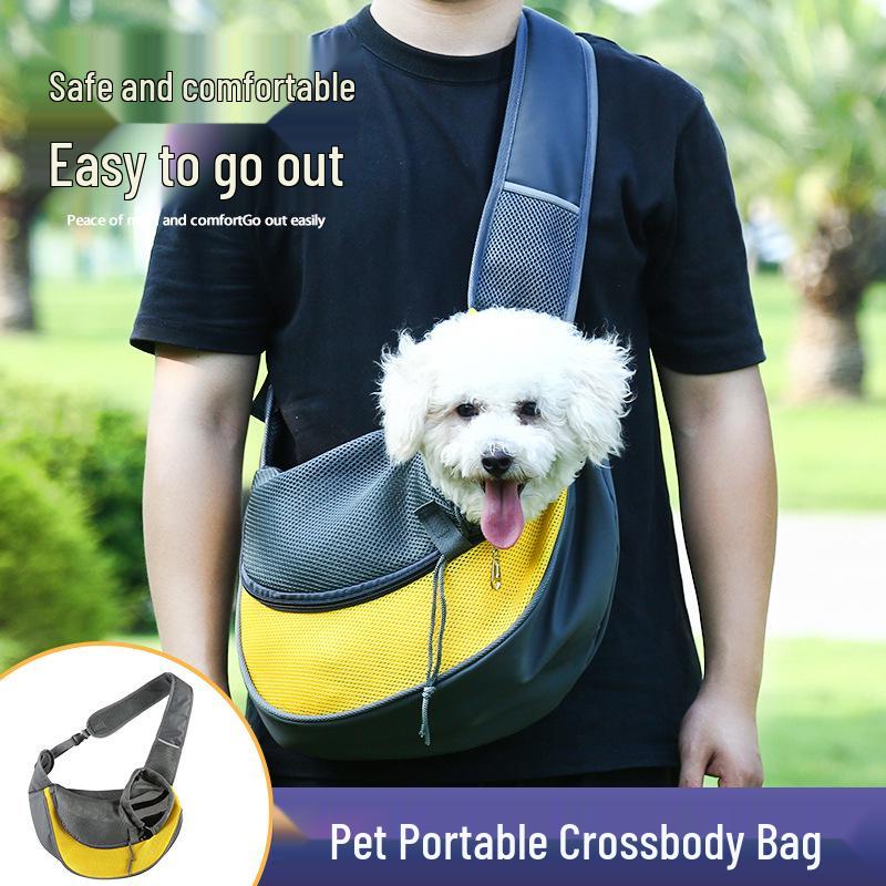 Breathable Crossbody Cat & Small Dog Backpack for Summer Outings