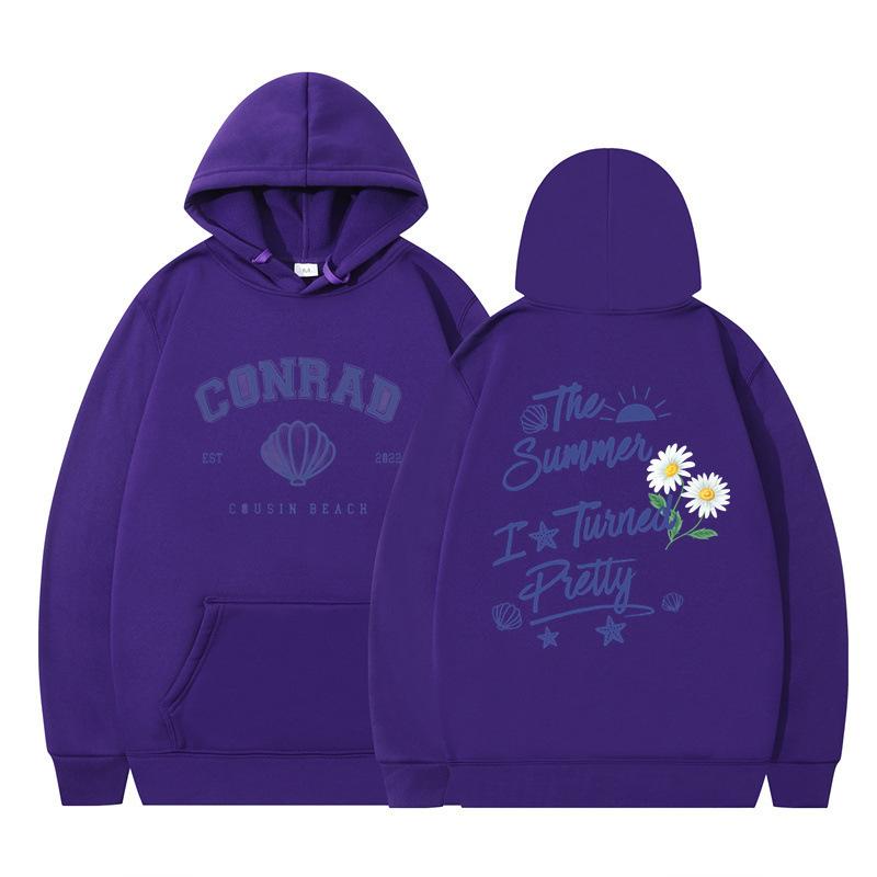 The Summer I Turned Pretty Printed Loose Hooded Sweater Hoodie