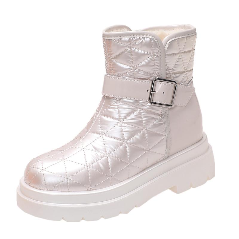 Fashion Women's Snow Boots Thick-soled Winter Warm Plush 2024 Hot Sale Solid Color Outdoors Fashion Women Casual Comfortable Boots