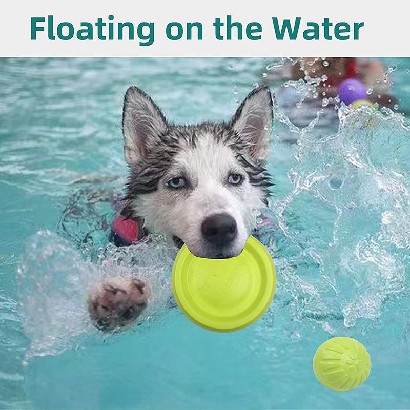 Haustier Flugscheiben Trainingsring Zerrspielzeug Hundespielzeug für Große Hunde Bissfeste Kauspielzeugball Schwimmender Welpe Interaktives Zubehör