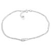 Silver Anklet with Cubic Zirconia, Item Weight 2.27 G (2211525)