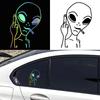LYKX Funny Alien Personality Ufo Car Sticker Vinyl Decal Car Windows Decor Automobiles