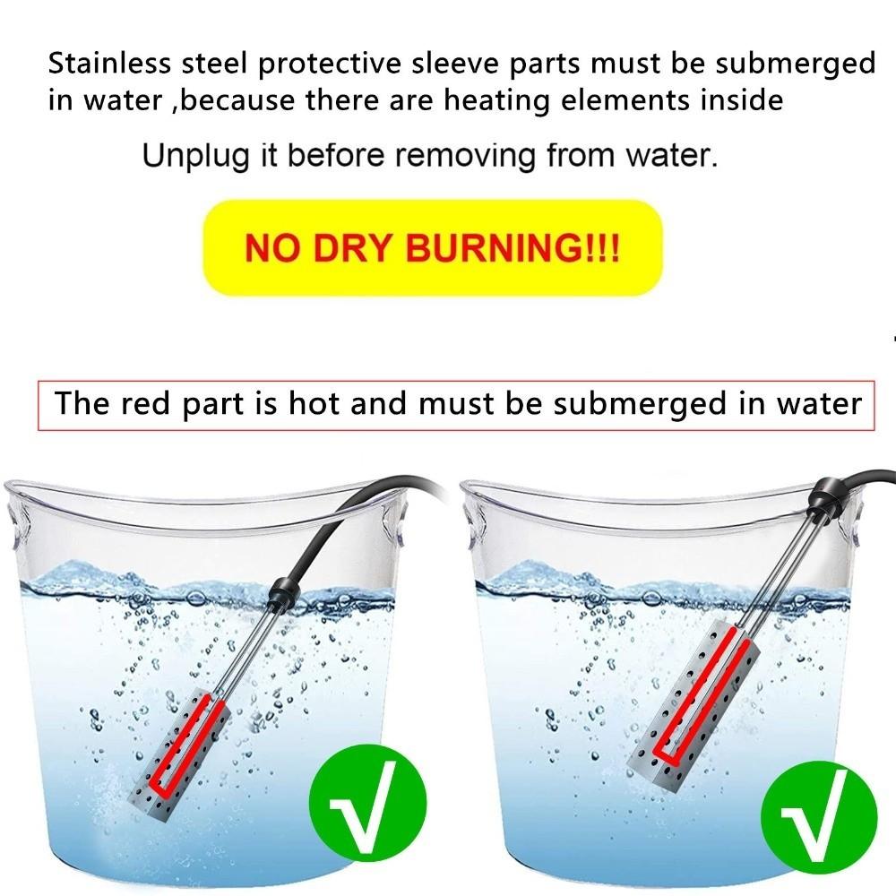 220V Electric Water Heater Immersion Hot Water Pool Heater Rapid Heating Rod  Water Heating