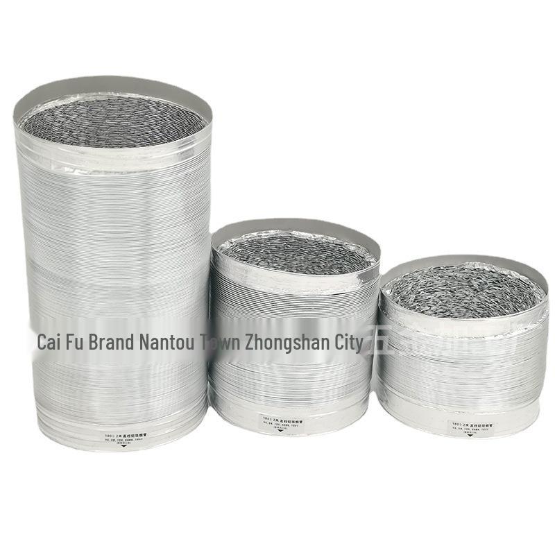 Aluminum Telescopic Range Hood Vent Hose - Flexible Extended Bathroom Exhaust Duct