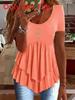 Summer Ladies T Shirt With 3d Pattern In Cotton Blend For Casual Wear