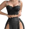 European, American and foreign large size new sexy perspective mesh sex underwear long skirt thong