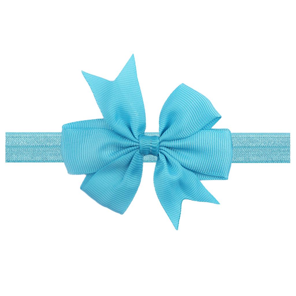 European & American Baby Bow Swallowtail Headband - 21 Solid Colors