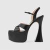 Fashion Fashionable White Black Buckle High Heel Sandals Summer Women's Sexy Waterproof Platform Nightclub Racing Women's Shoes 34-43