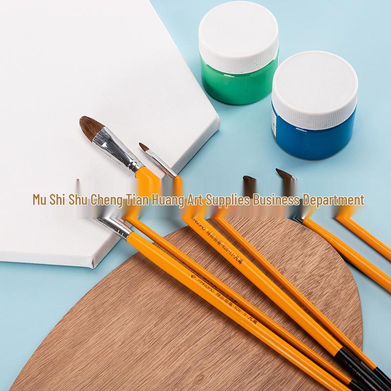 

Van Gogh Gouache Round Wolf Hair Watercolor Brushes - Set of 6 Single Number 6 Pieces