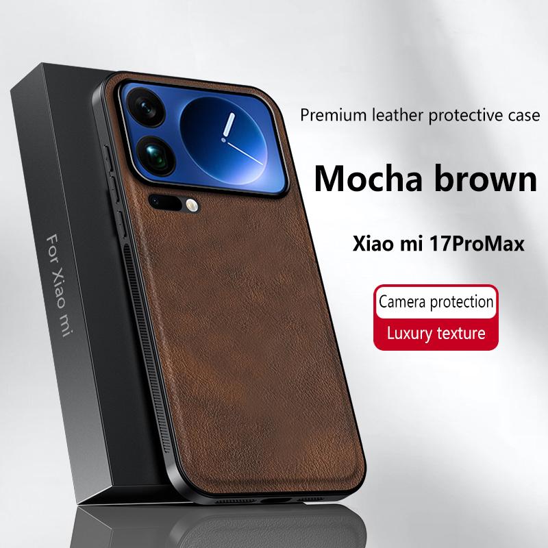 For Xiaomi 17 Pro Max Case Magnetic Elegant Leather Wear-Resistant Lens Fully Covered Non-Slip Grip Edge Cover Shell