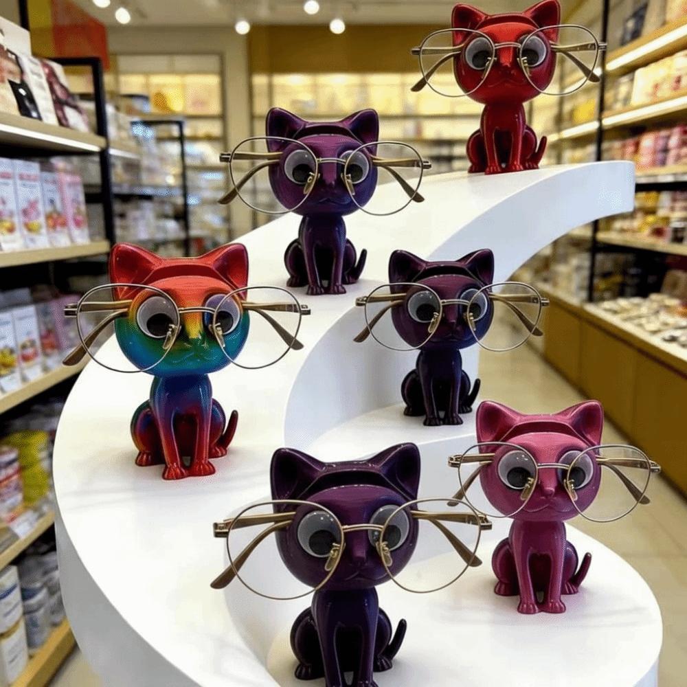 Cute Eyewear Display Rack 3D Printed Pig Glasses Stand Creative Cat Eyeglass Holder  Students