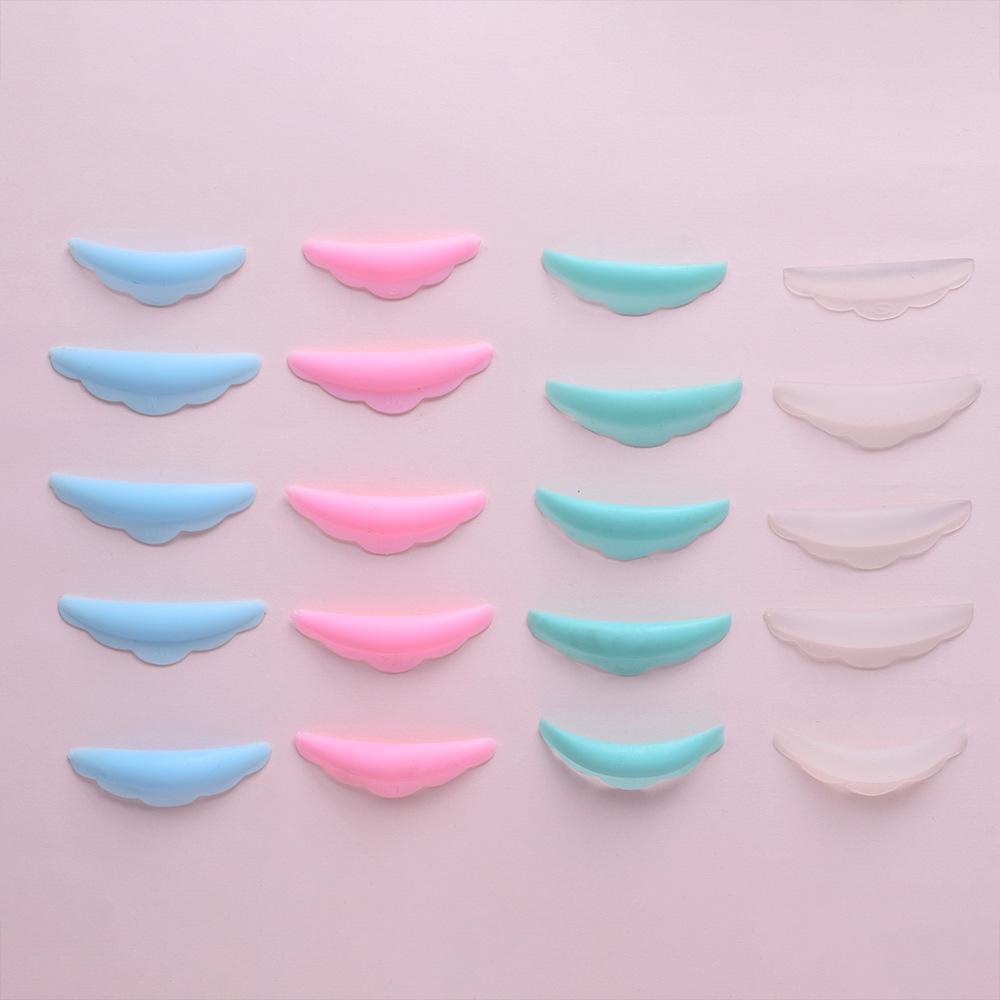 

5 Pairs Perming Eyelash Silicone Pads in Green Sunflower Design зелёный