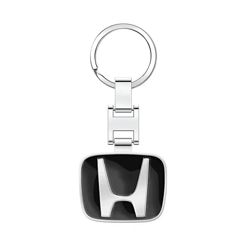 H Car Keychain Badge Key Chain Rings Metal Accessories For Honda Civic Fit Jazz Accord CRV HRV City Odyssey Pilot Vezel TP6