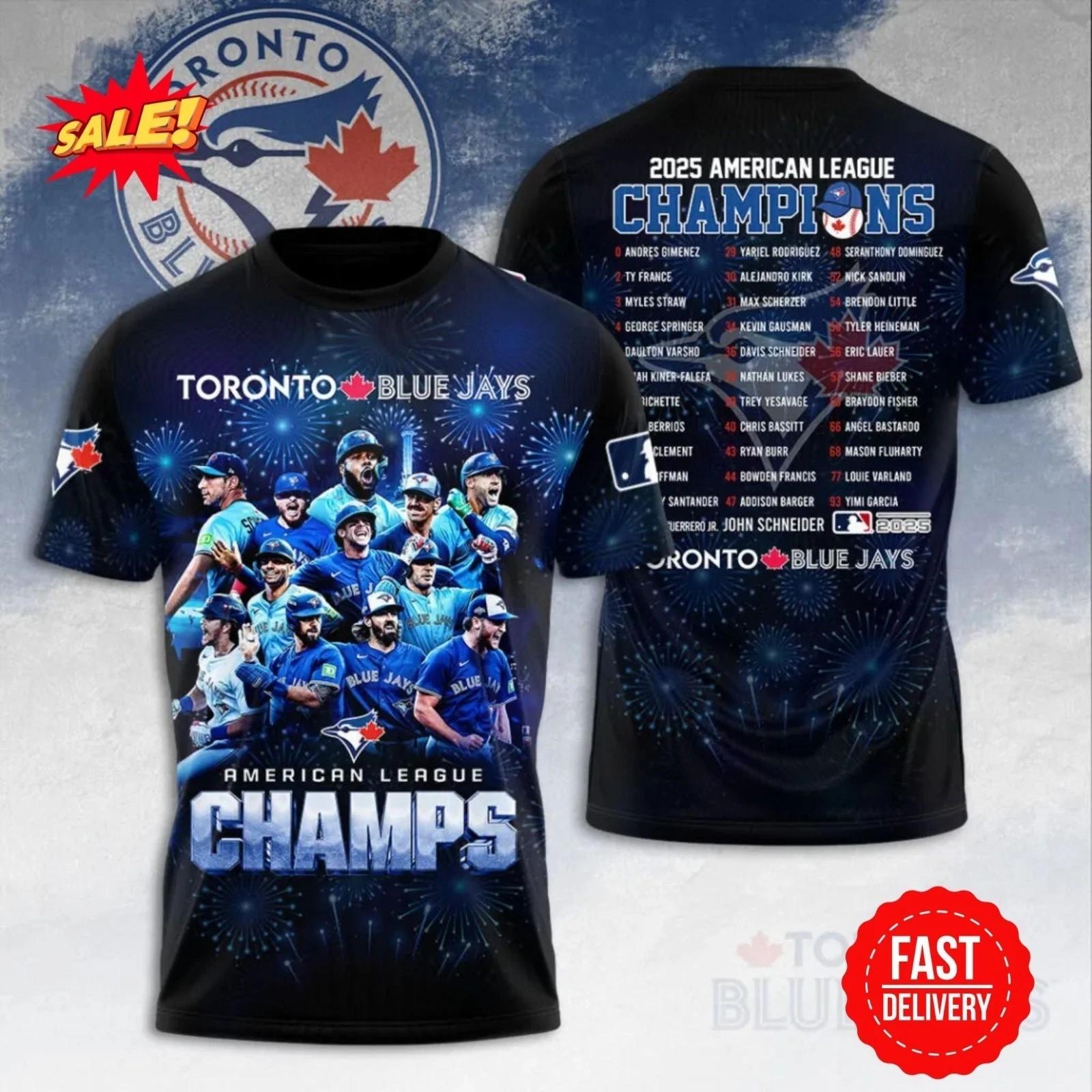 Toronto Blue Jay 2026 American League Champions 3D Tee M