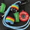 Mini Barbell Plates Key Chain with D-shaped Buckle Simulation Dumbbells Keyring  Gifts