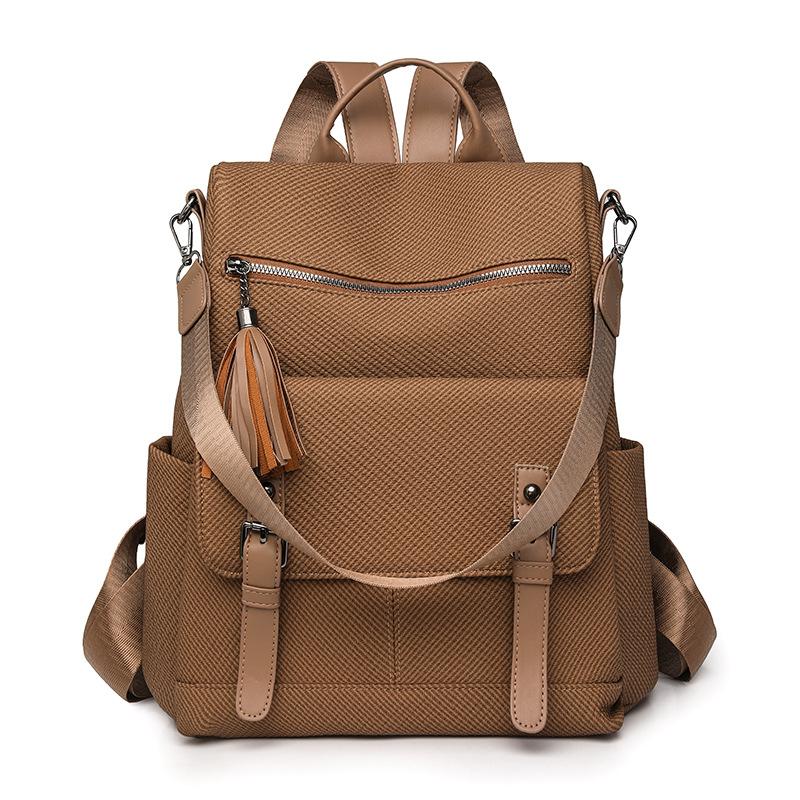 Vintage Large Capacity Backpack Women's Travel Shoulder Bag Handbag Three-purpose Bag