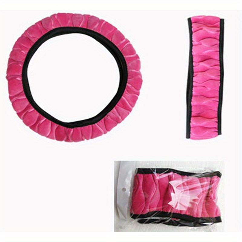1Pc Car Steering Wheel Cover Protector Decoration Warm Super Thick Short Plush Collar Soft for Women Man