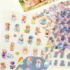 8 Sheets Luggage Stickers Unique Cute Poodle Holographic Decals for DIY Scrapbooking Water Bottle