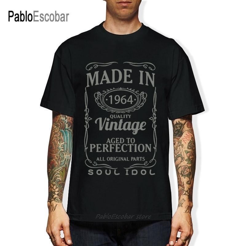 

Футболка Мужская Хлопок Короткий Рукав Футболка Футболка Camiseta Бренд Одежда Смешная Новый 56-й День Рождения Винтаж 1964 56 Лет S