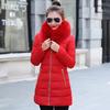 Wintermantel Damen Winterjacke Damen Parkas Warm Abnehmbarer Pelzkragen Slim Fit Outwear