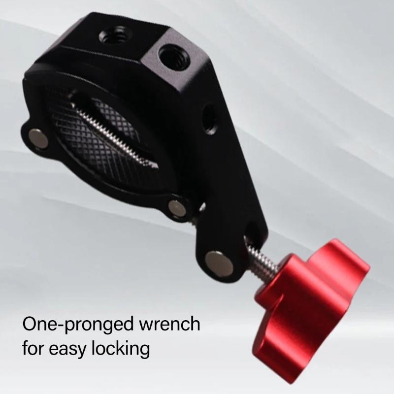 Adjustable Aluminum Alloy Studio Clamp Powerful Clip for Camera Accessories LED Lights Mounting On 25-50mm Rod Pipe