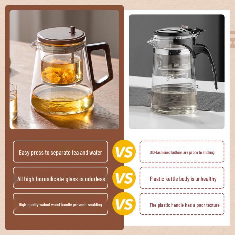 Elegant Glass Infuser Teapot