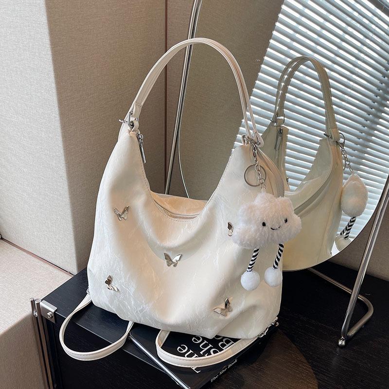 Casual Soft-faced Large-capacity Women's Backpack 2025 New Trendy Summer Commuter Shoulder Messenger Bag Multi-purpose Rear Backpack