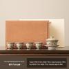 Silver-Plated Dunhuang Retro Gongfu Tea Set - Exquisite Ceramic Brewing & Drinking Utensils in Gift Box