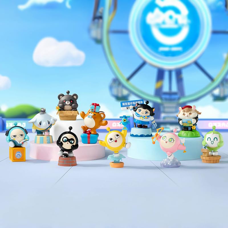 POP MART Eggy Party Barevný Hrací svět Klasická Série Pop Mart Gachapon Slepý Box Figurka Plastový Model Prémiová Hračka PVC Měkký Vinyl Původní Postava