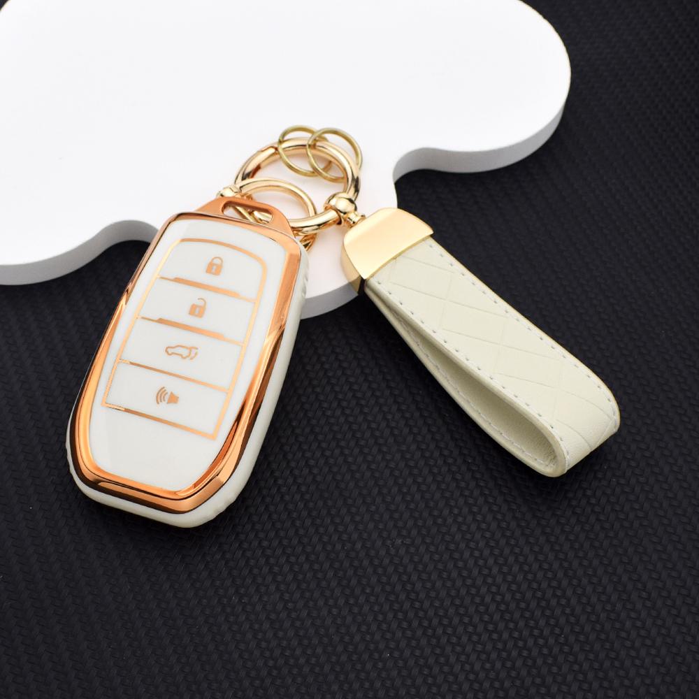 TPU Car Key Fob Case Cover for Toyota Corolla Cross Sienna Venza Harrier Hilux Tundra Mirai Land Cruiser Alphard Protective Bag