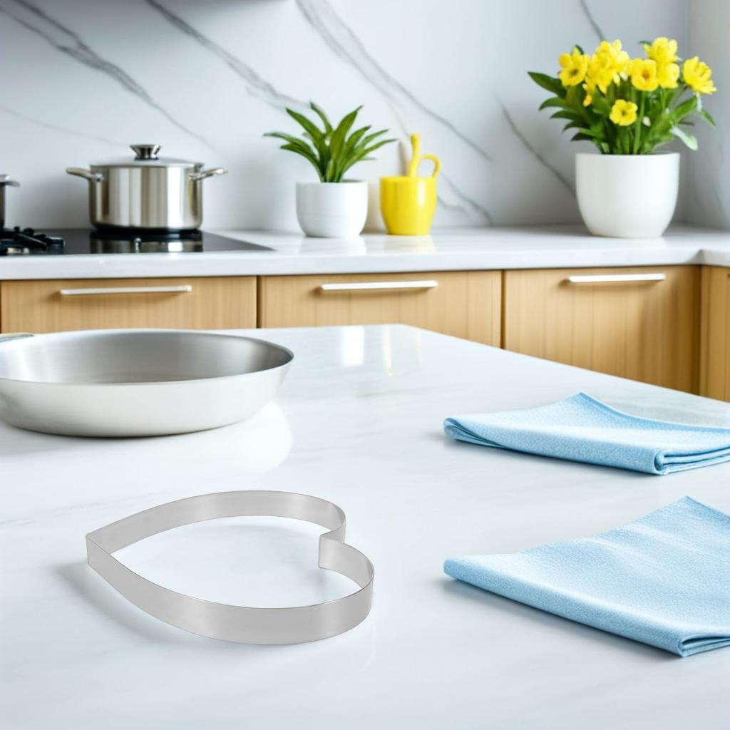 Edelstahl Herz Kuchenform Ring Romantische Form Leichtlösliche Backform Mousse Tarte Valentinstag Hochzeit Dessertring