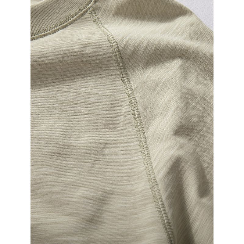 Men's Summer New Style Loose Breathable Bamboo Cotton Top American Retro Trendy Brand Raglan Sleeve Pure Cotton Short-Sleeved T-Shirt