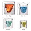 Simple and creative skull - shaped wine glass water glass crystal skull beer glass double - layer high - borosilicate glass