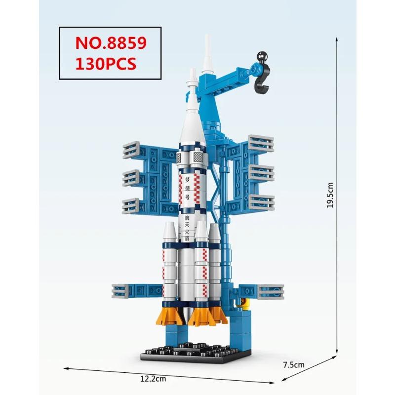 Creative Aviation Manned Rocket Building Blocks Space Astronaut Figure DIY Aerospace Bricks Model Toys for Kids Christmas Gift