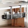 Under Desk Cable Management Tray No Drill Steel Wire Organizer Rack with Clamp Desk Cord Manage Tray for Home Office Computer