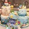 1 Pcs Ocean Theme Cake Decoration Silicone Mold, Turtle Octopus Chocolate Fondant Mold, for Kitchen Baking Cupcake Topper Chocolate Candy and Resin