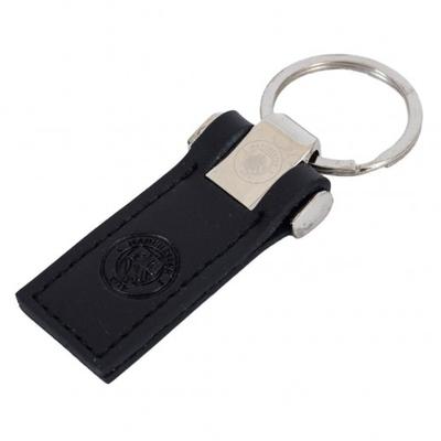 Manchester City FC Crest Leather Keyring