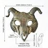 Maschera Creativa Integrale di Capra con Corna Festa Festival Cosplay Accessori Costume Halloween Teschio di Pecora Maschera con Corna di Ariete