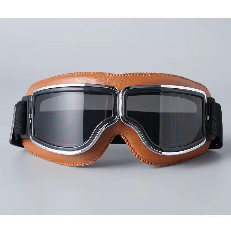Retro Harley Motorcycle Windproof Riding Goggles and Helmet Glasses for Off-road