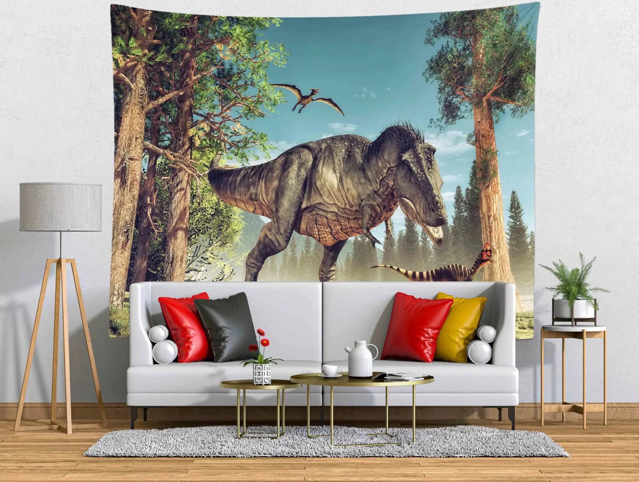 

Dinosaur Tapestry Room DecorJurassic Ancient Animals TapestryNature Forest Tapestry Wall Hanging Bedroom Living Room Dorm Room 74x94cm(29x37in)