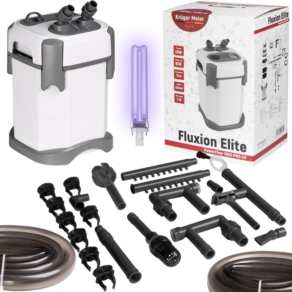 Fluxion Elite 1000 Pro External Filter with UV Lamp for Aquariums 80-180L